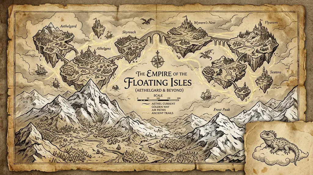 Ancient map of the floating garden