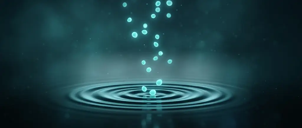 Calm morning mist in the garden